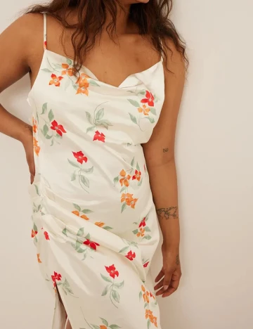 Rochie scurta NA-KD, ecru