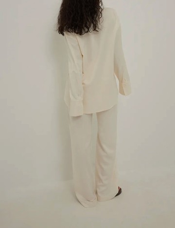 Pantaloni NA-KD, ecru