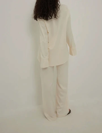 Pantaloni NA-KD, ecru