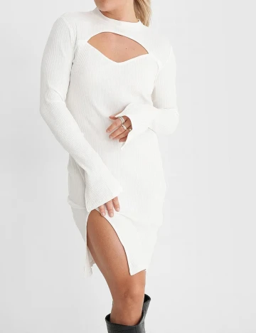 Rochie scurta NA-KD, alb