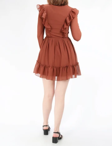 Rochie scurta NA-KD, maro