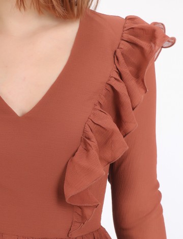 Rochie scurta NA-KD, maro