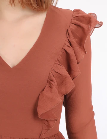 Rochie scurta NA-KD, maro