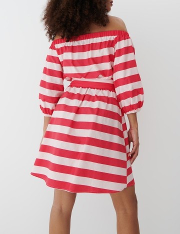 Rochie scurta Mohito, roz/alb