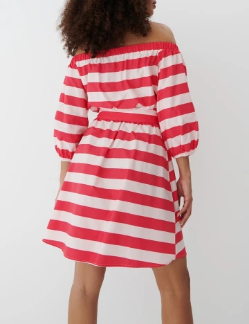 Rochie scurta Mohito, roz/alb