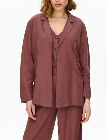Blazer Only, roz pudra inchis