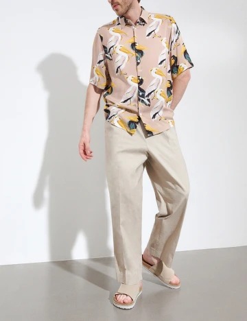 Pantaloni Reserved, crem