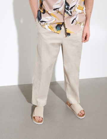 Pantaloni Reserved, crem