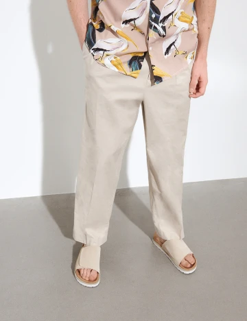 Pantaloni Reserved, crem