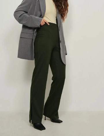 Pantaloni NA-KD, verde, XS