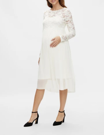 Rochie Medie Mamalicious, alb
