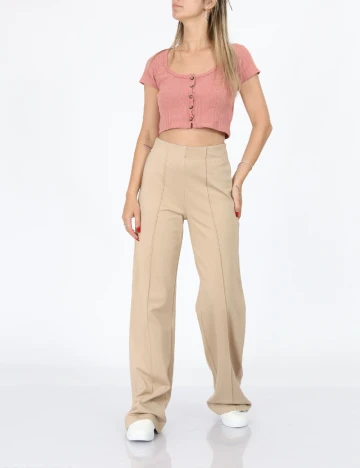 Pantaloni Only, crem