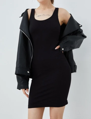 Rochie scurta Pieces, negru