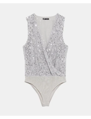 Body Zara, argintiu Gri