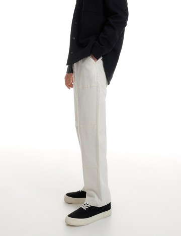 Pantaloni Reserved, alb