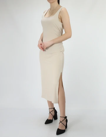 Rochie medie Reserved, crem
