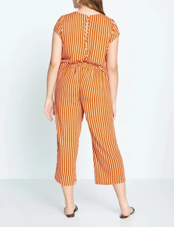 Pantaloni Mango Violeta, caramiziu