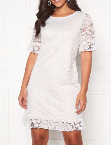 Rochie scurta Happy Holly, alb, 32/34