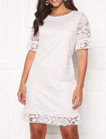 Rochie scurta Happy Holly, alb