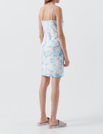 Rochie scurta CROPP, alb/albastru