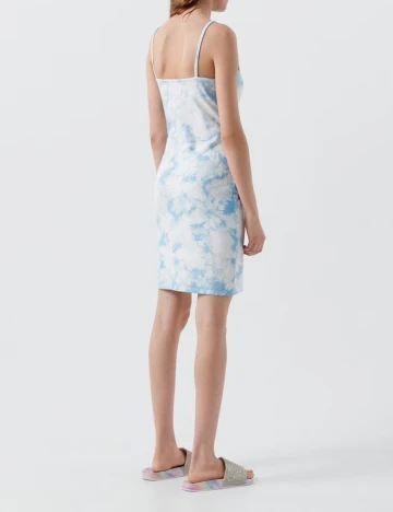 Rochie scurta CROPP, alb/albastru