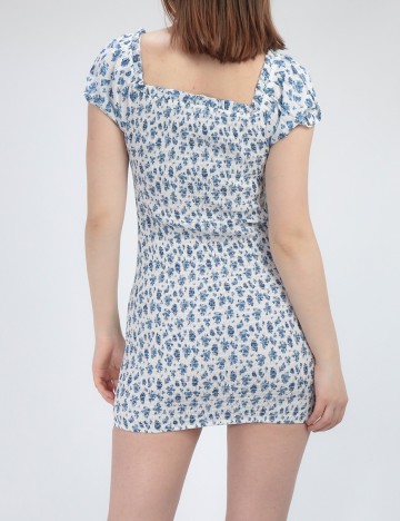 Rochie scurta SHEIN, alb/albastru