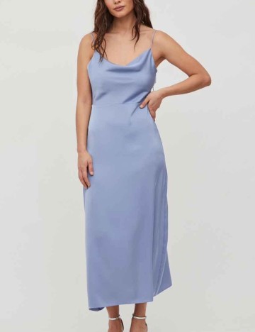 Rochie lunga Vila, albastru, 44