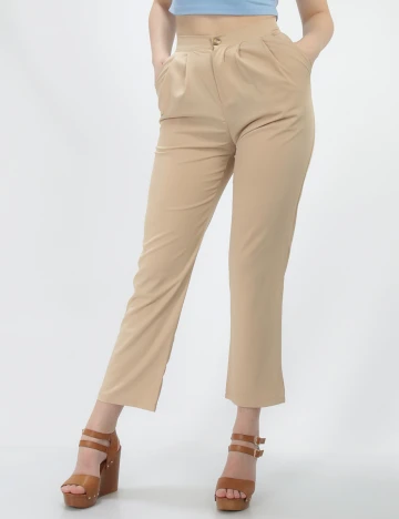 Pantaloni Dazy, maro deschis