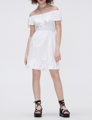 Rochie scurta CROPP, alb, XS
