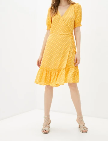 Rochie scurta Jacqueline de Yong, galben Galben