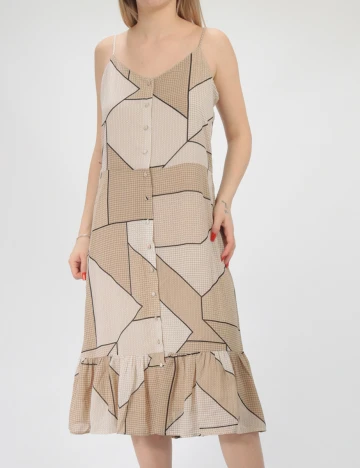 Rochie Medie Object, crem
