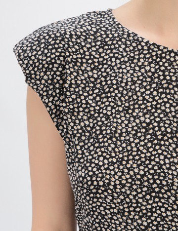 Rochie Scurta Only, negru floral