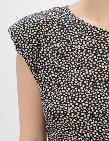 Rochie Scurta Only, negru floral