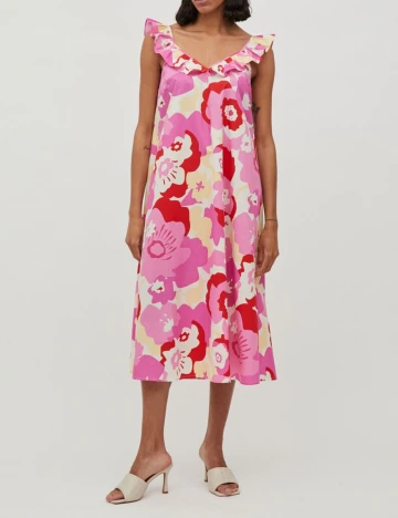Rochie Medie Vila, roz