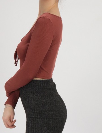 Top SHEIN, roz pudra inchis