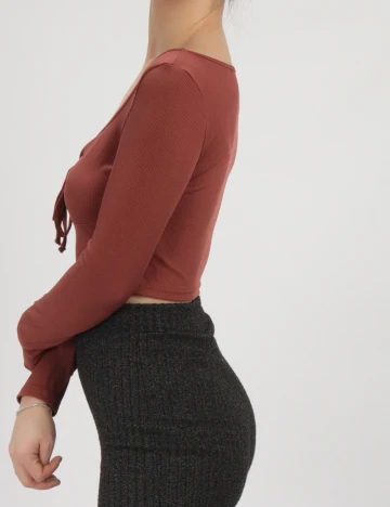 Top SHEIN, roz pudra inchis