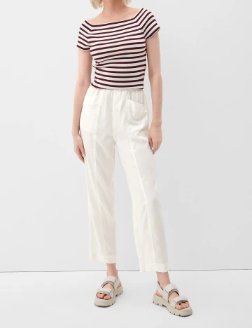 Pantaloni Q/S, ecru