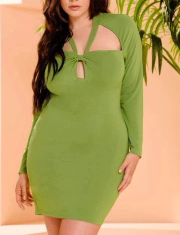 Rochie scurta SHEIN CURVE, verde