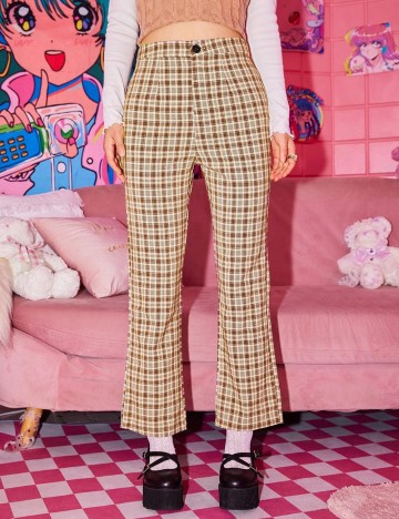 Pantaloni Romwe, maro, L