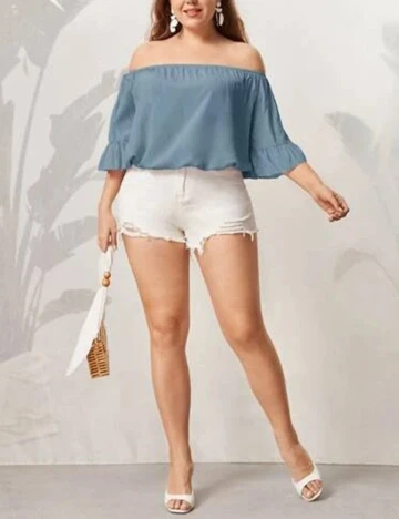 Top SHEIN CURVE, albastru