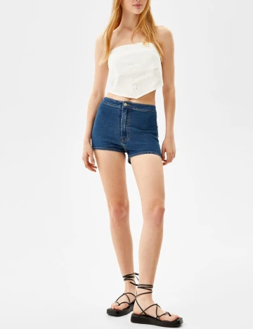 Pantaloni scurti Bershka, albastru