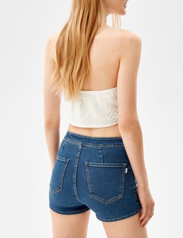 Pantaloni scurti Bershka, albastru