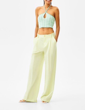Top Bershka, verde, S