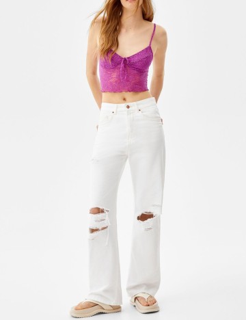Top Bershka, mov, M