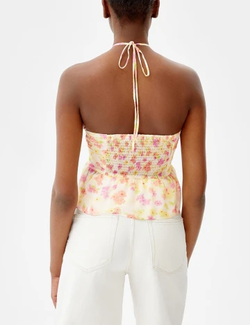 Top Bershka, floral