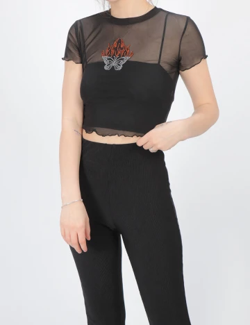 Top Bershka, negru