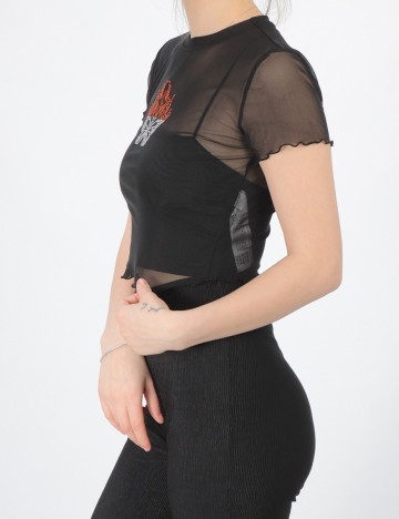 Top Bershka, negru