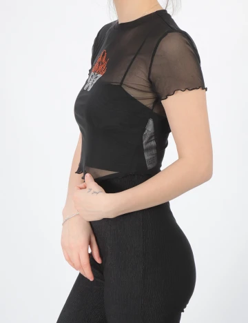 Top Bershka, negru