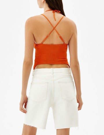 Top Bershka, portocaliu