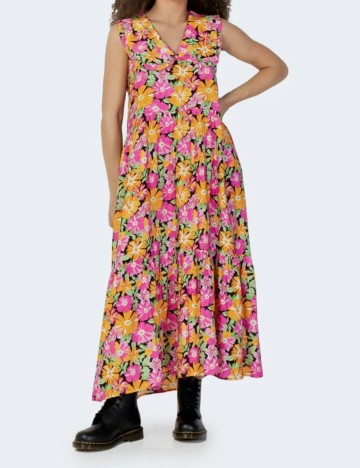 Rochie lunga Vila, floral, 34